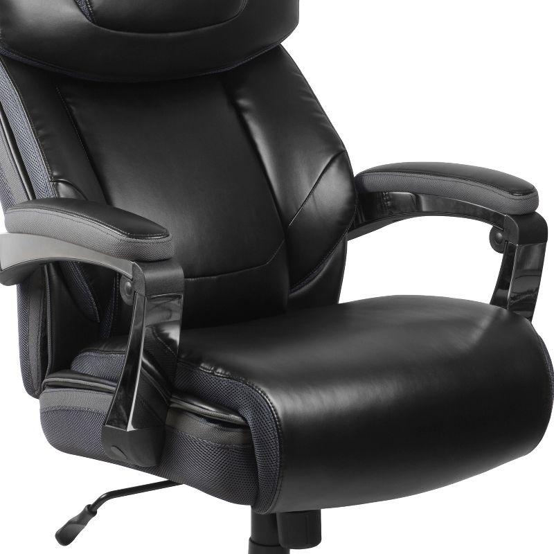 Flash Furniture Esmeralda Big & Tall LeatherSoft Ergonomic Office Chair with Headrest and Armrests by Flash Furniture