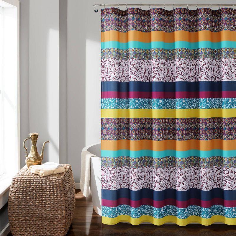 Lush Decor Boho Stripe Striped Shower Curtain