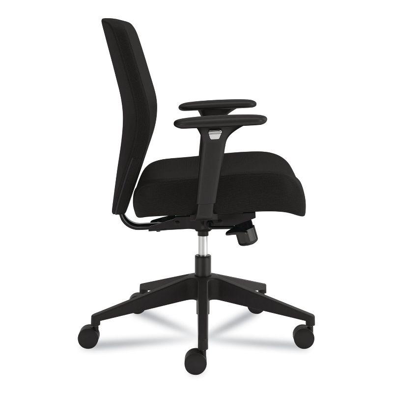 HON Altern Upholstered Low-Back Task Chair, 16.5 to 19.56 Seat Height, Black Seat, Black Back, Black Base