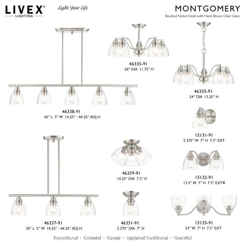 Livex Lighting Montgomery 2 - Light Vanity in  Brushed Nickel
