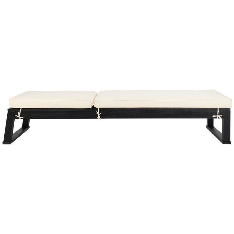 Solano Sunlounger - Outdoor - PAT7024 - Black/Beige -Safavieh