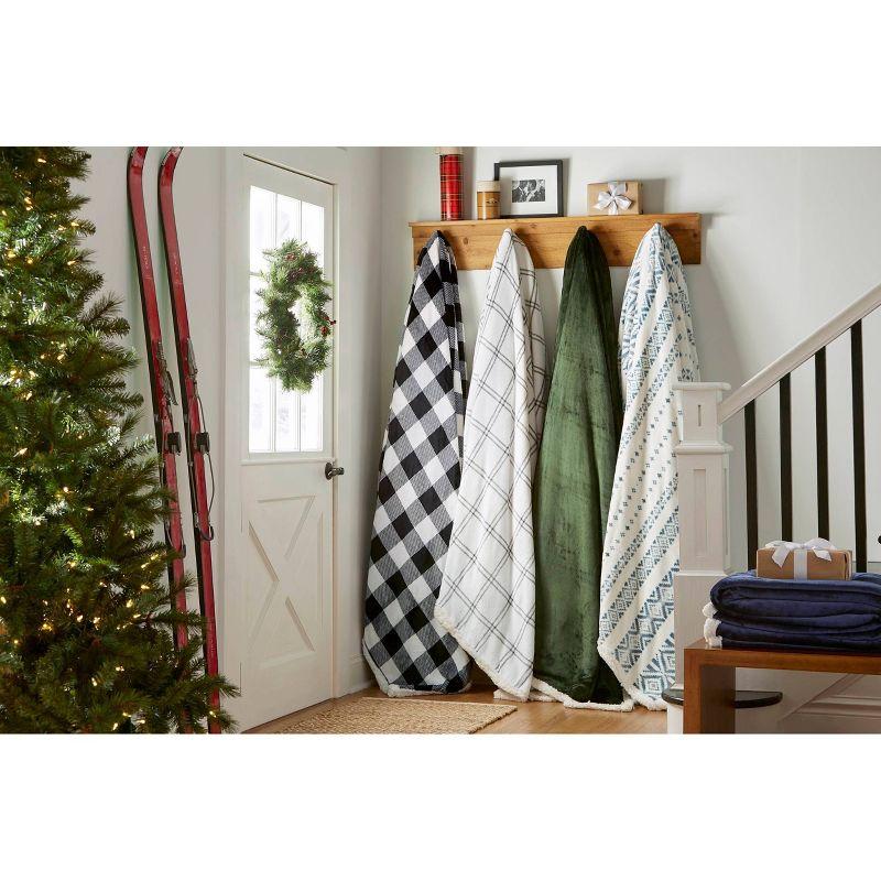 Cozy King-Size Reversible Sherpa Fleece Blanket