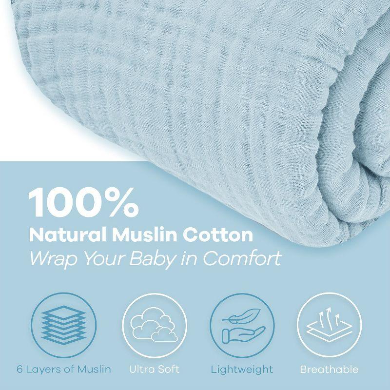 Muslin Cotton Blanket for Adults, Extra Large By Comfy Cubs