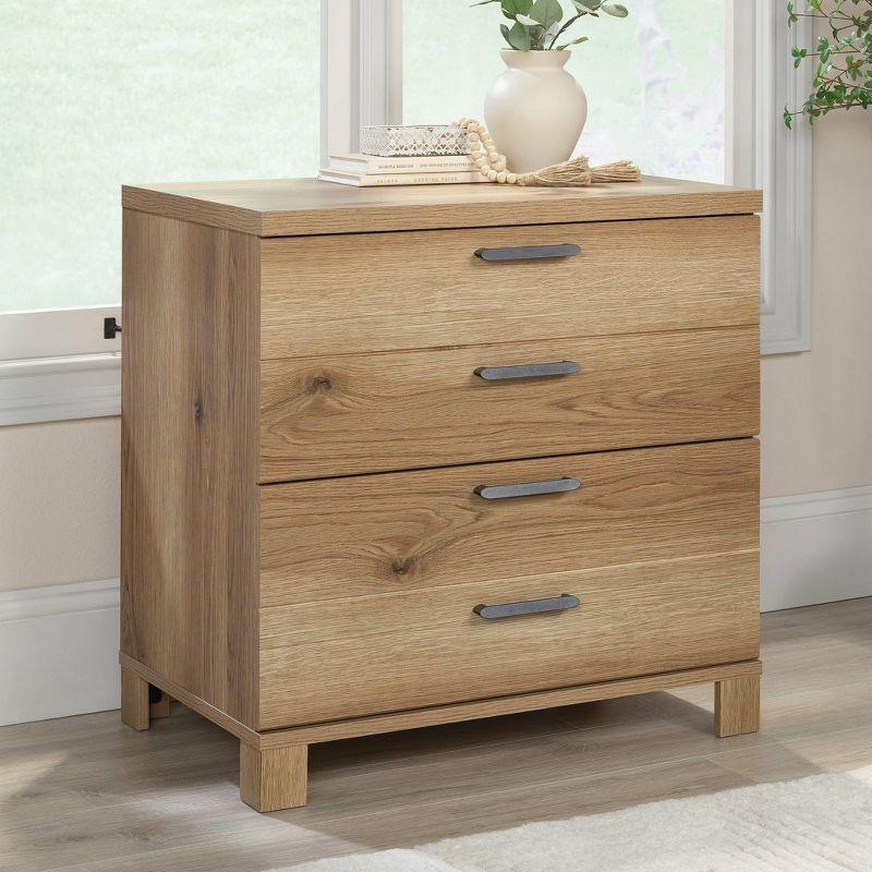 Timber Oak 2-Drawer Lockable Lateral File Cabinet