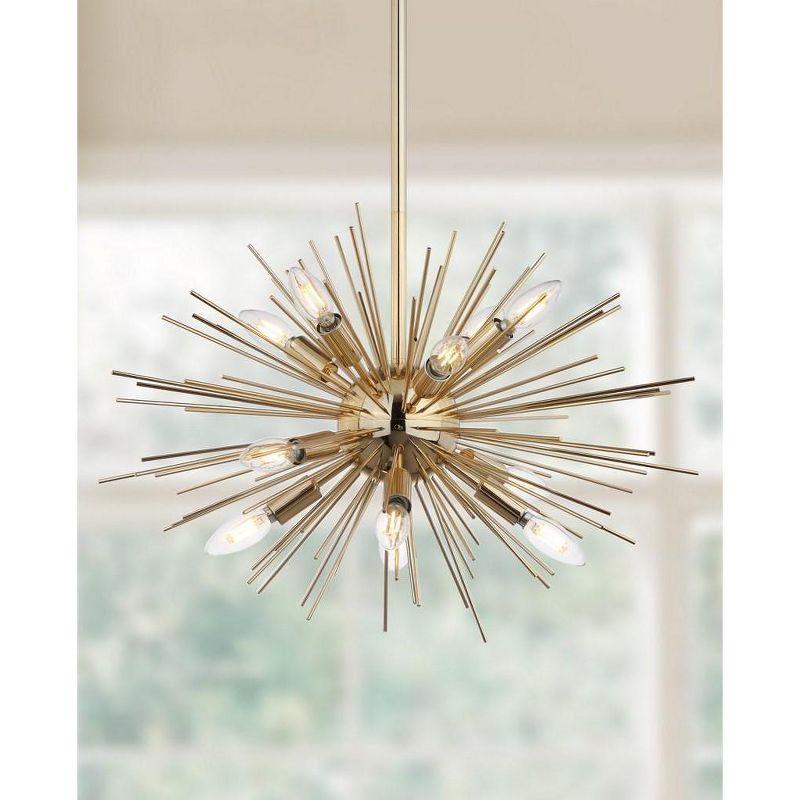 Zadie Sunburst Sputnik Pendant - Gold - Safavieh.