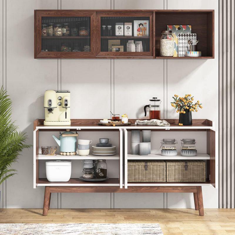 Tribesigns 55" W Buffets Sideboards Cabinet, White