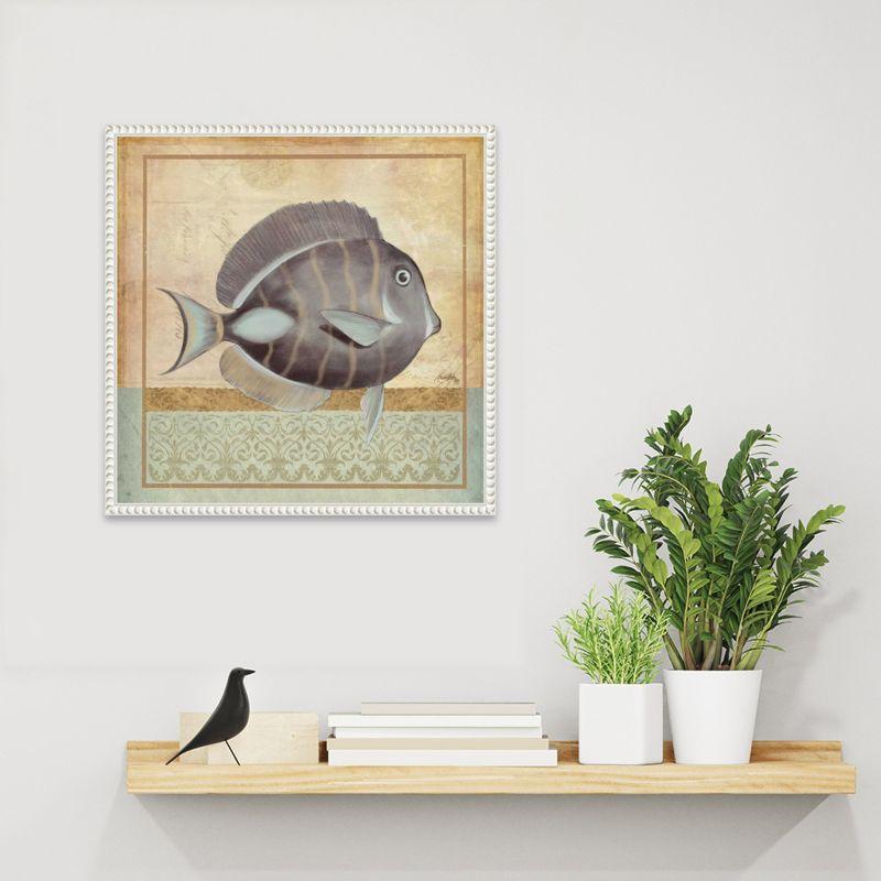 Amanti Art Vintage Fish II by Elizabeth Medley Framed Canvas Wall Art