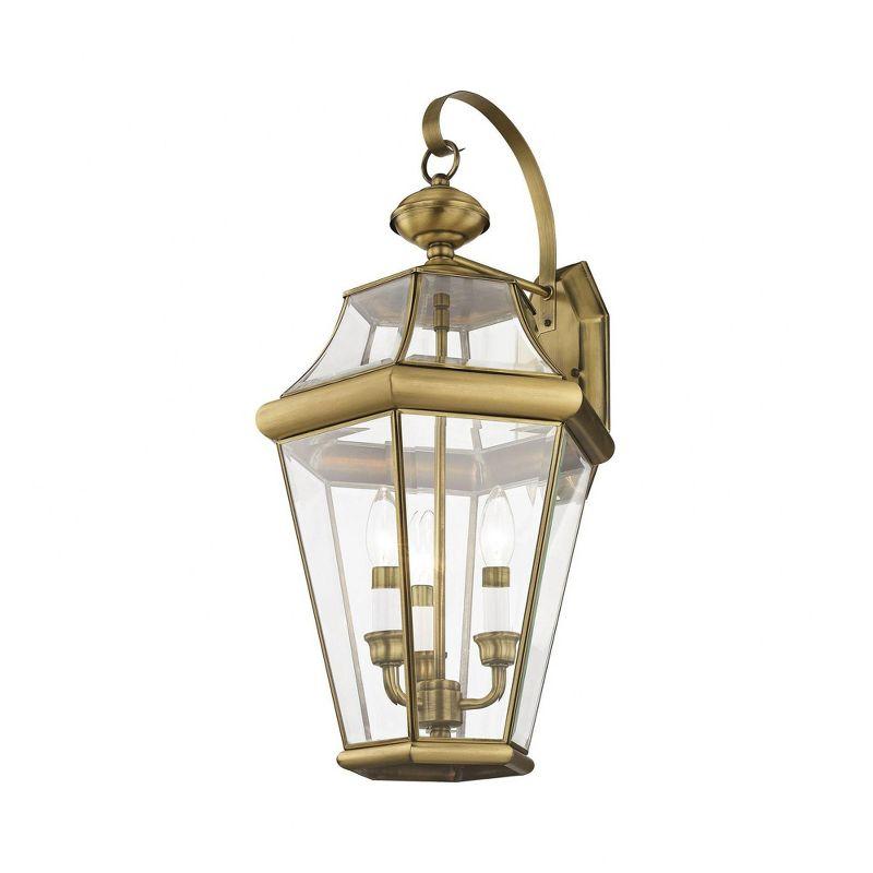 Livex Lighting Georgetown 3 - Light Wall Light in  Antique Brass