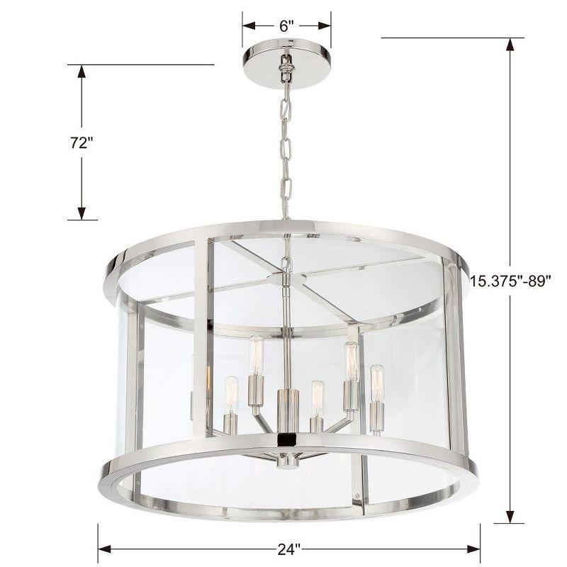 Crystorama Lighting Devon 6 - Light Chandelier in  Polished Nickel