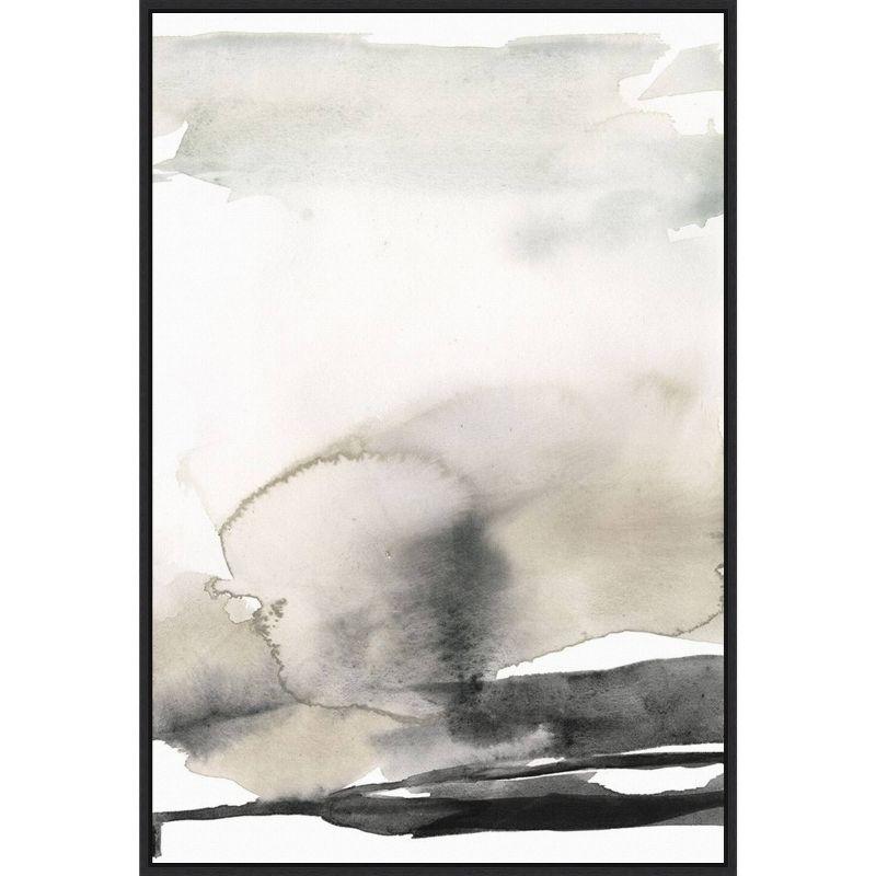 23" x 33" Horizon Triptych III by Jennifer Goldberger: Modern Lithograph, Vertical Canvas - Amanti Art
