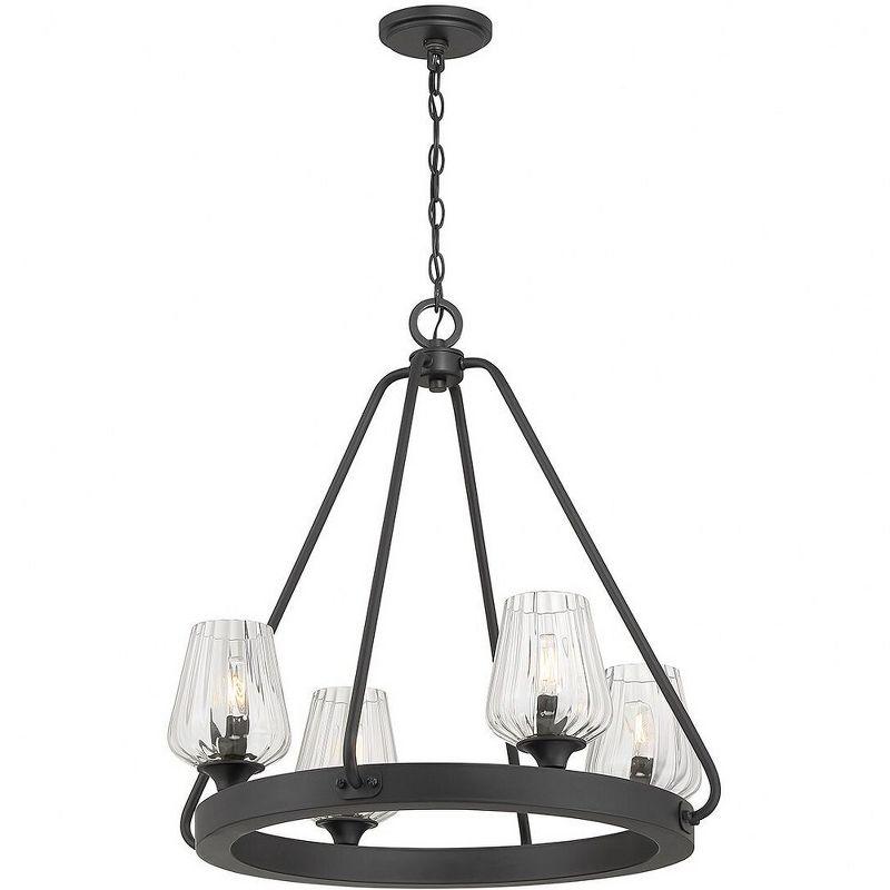 Savoy House Carlton 4 - Light Chandelier in  Matte Black