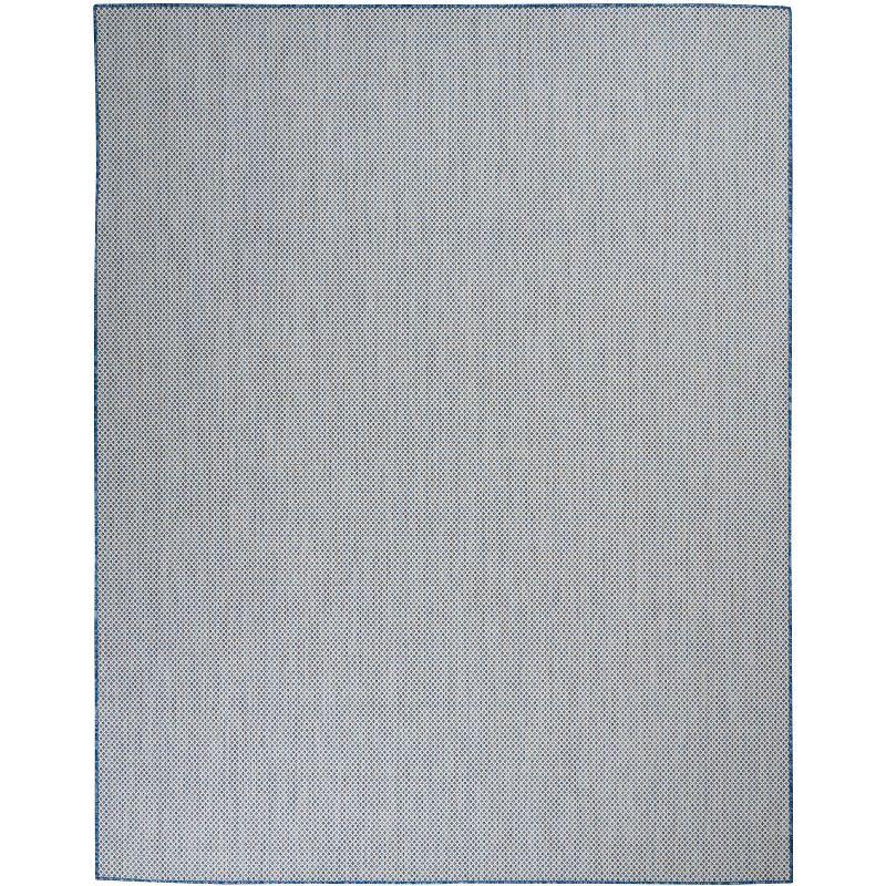 Nourison Courtyard COU01 Indoor/outdoor Area Rug - Ivory Blue 8' x 10'