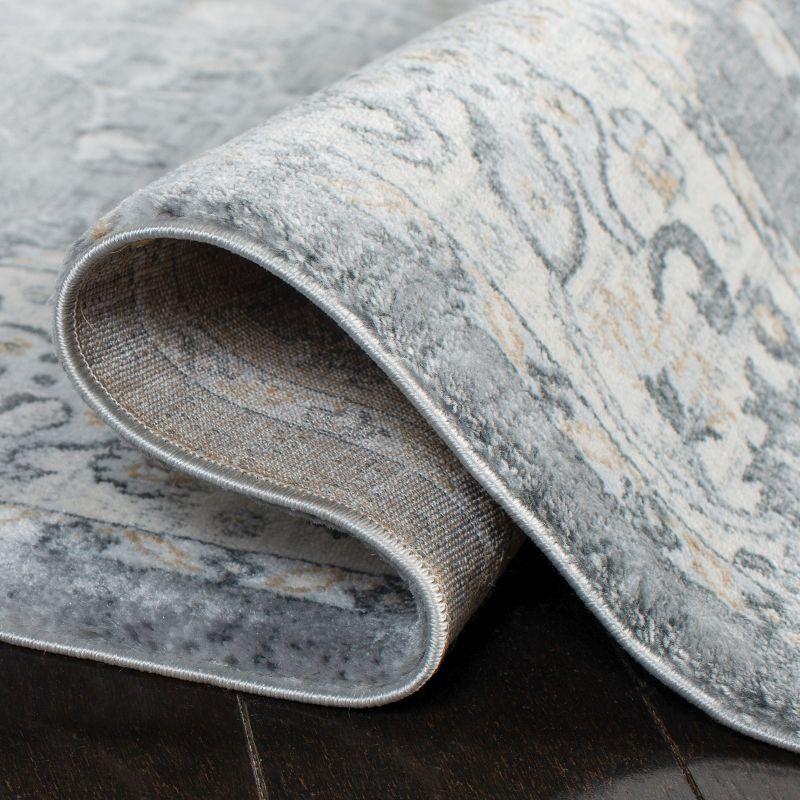 Isabella ISA940 Power Loomed Area Rug - Grey/Cream - 4'x6' - Safavieh
