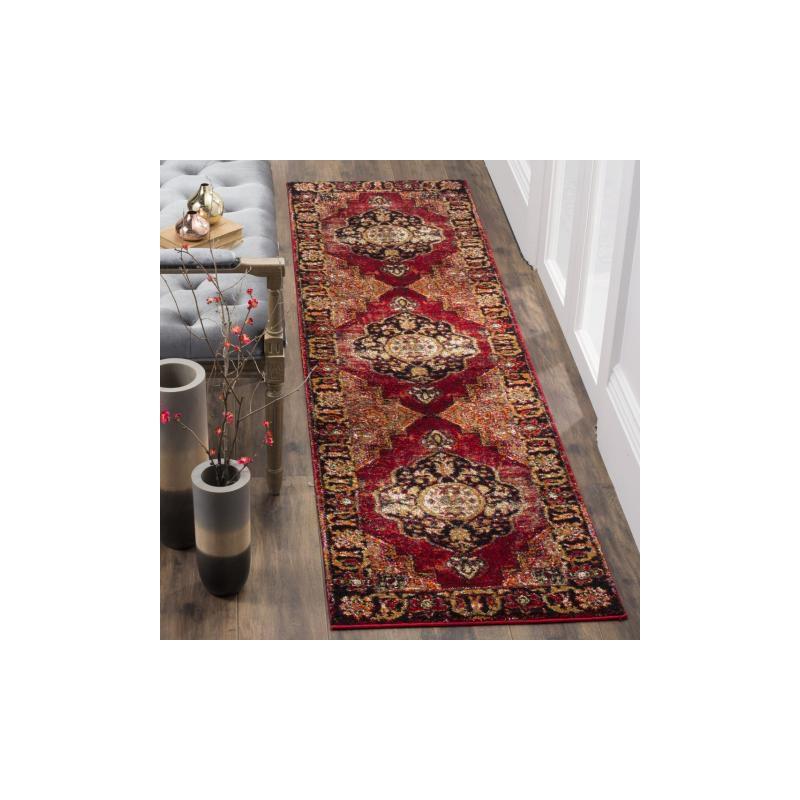 Vintage Hamadan VTH219 Power Loomed Indoor Accent Rug - Red/Multi - 2'3"x4' - Safavieh