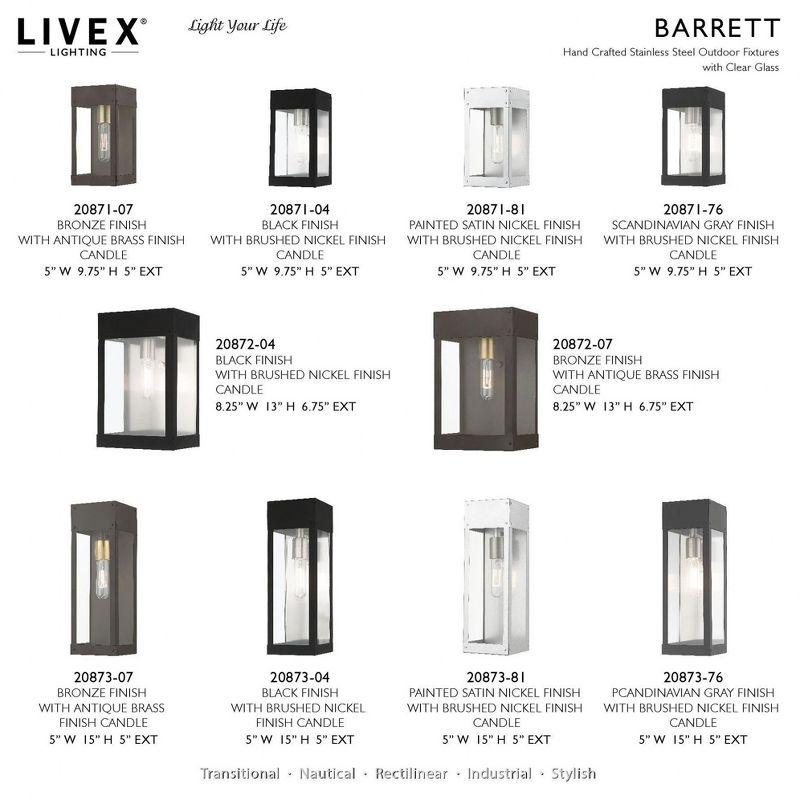 Livex Lighting Barrett 1 - Light Wall Light in  Bronze/Antique Brass