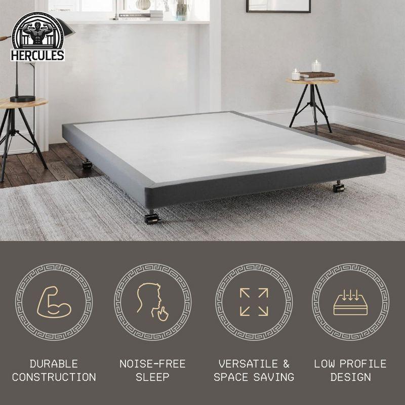 Hercules 4 Inch Low Profile Foundation Mattress Box Spring Replacement