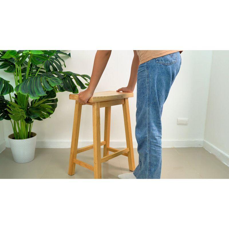 PJ Wood Solid Wood Accent Stool