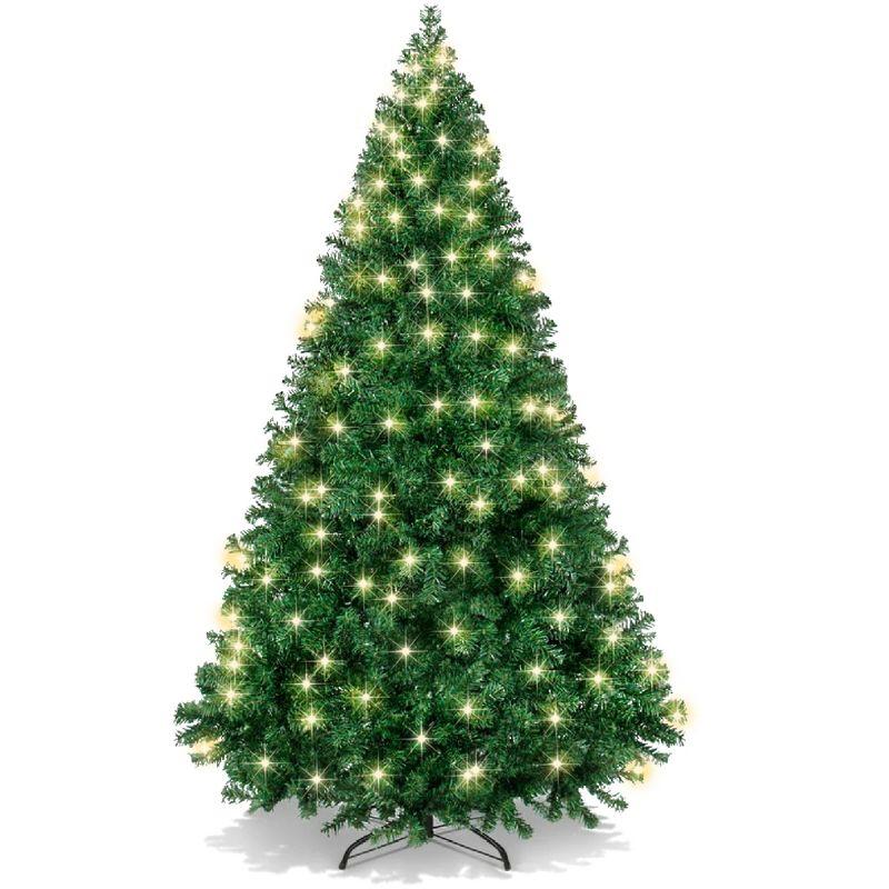 Festive Pine 6ft Pre-Lit Multicolor Outdoor Christmas Tree with Metal Base