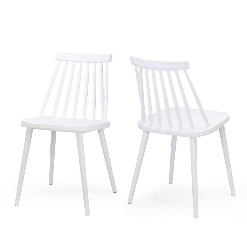 Gracie Oaks Farmhouse Spindle Back Dining Chairs,Set Of 2