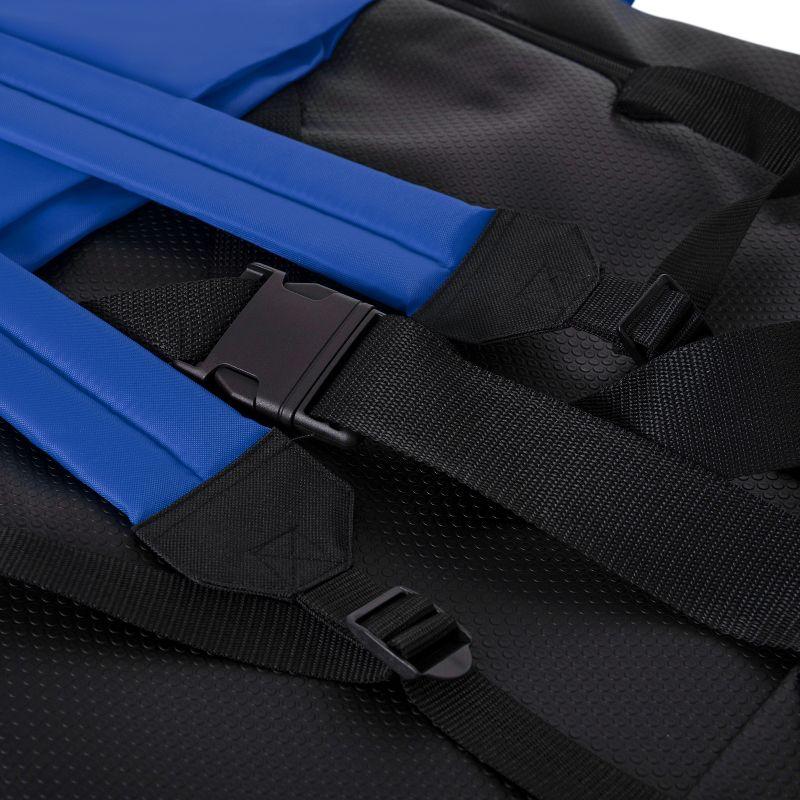 Flash Furniture Foldable Reclining Stadium Chair with Backpack Straps and Heated Seat - Blue