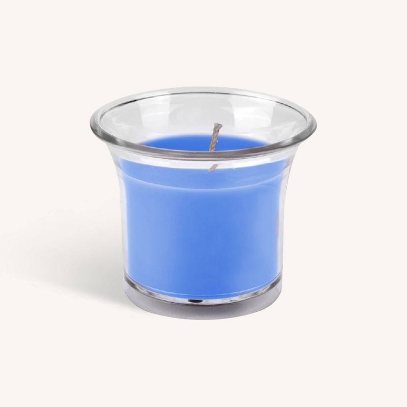 Blue Plastic Cup Unscented Votive Candle Party Favor