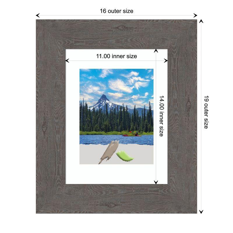 Amanti Art Rustic Plank Grey Picture Frame