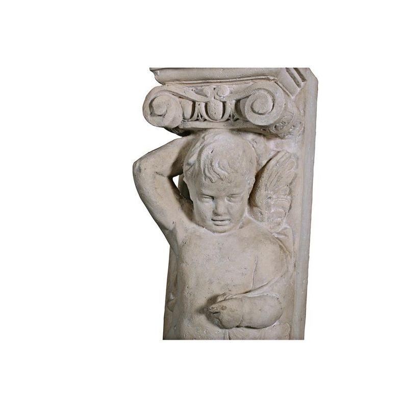 Design Toscano Fontainebleau Winged Cherub Architectural Pilaster Sculpture