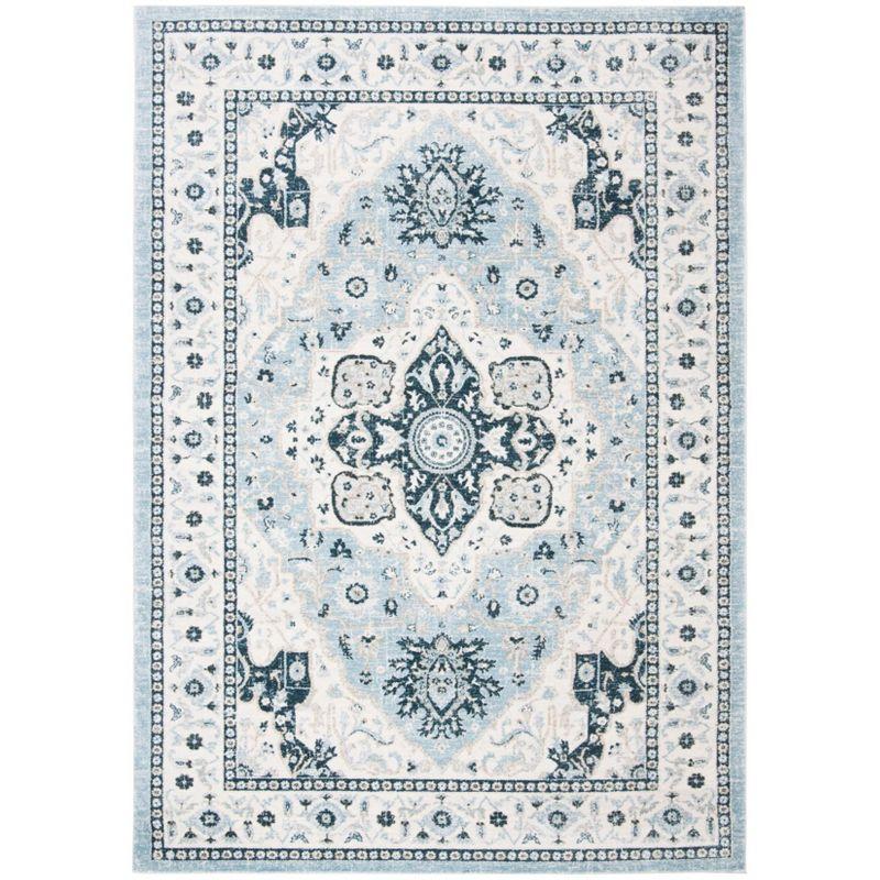Isabella ISA936 Power Loomed Area Rug - Light Blue/Cream - 8'x10' - Safavieh