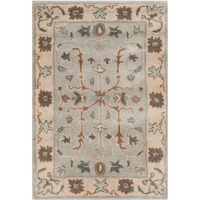 Heritage 2' x 3' Green and Beige Hand-Tufted Wool Rug