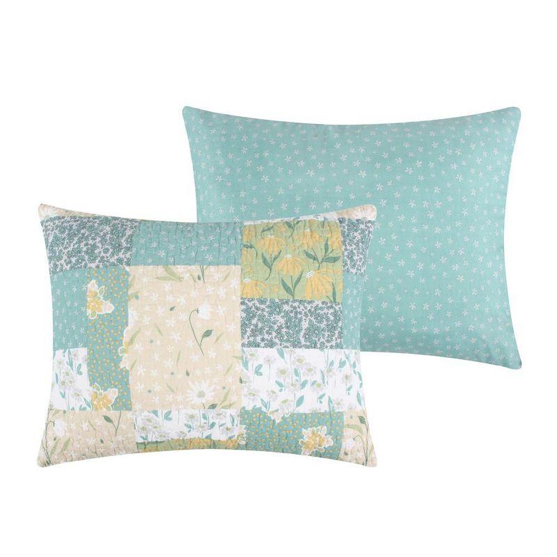 Evangeline Floral Patchwork Cotton Standard Pillow Sham