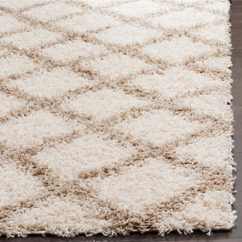 Dallas Shag SGD258 Power Loomed Area Rug - Ivory/Beige - 6'x6' - Safavieh.