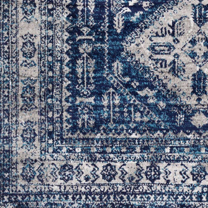 Livabliss 5'3"x7'3" Melissa Traditional Rugs Navy: Medium Pile, Stain & Fade-Resistant, Indoor Use