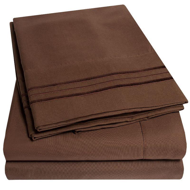 4 Piece Sheet Set, Ultra Soft 1800 Series, Double Brushed Microfiber by Sweet Home Collection®