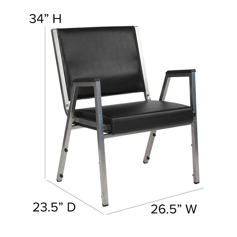Flash Furniture HERCULES Series 1000 lb. Rated Black Antimicrobial Vinyl Bariatric Medical Reception Arm Chair