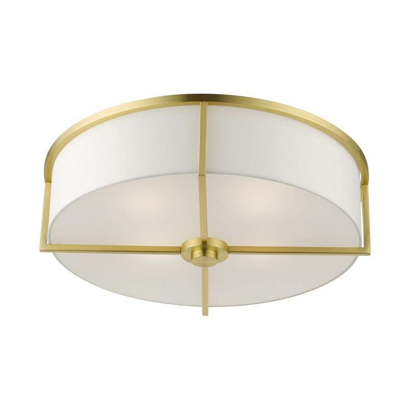 Livex Lighting Wesley 4 - Light Semi-Flush Mount in  Satin Brass