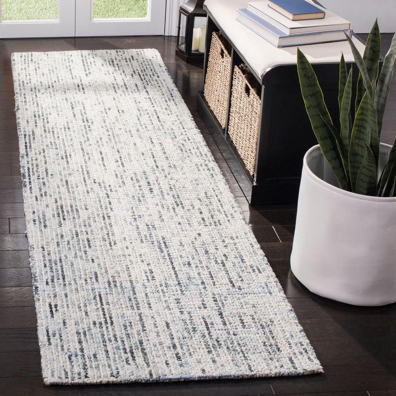 Abstract ABT468 Handmade Indoor Accent Rug - Blue/Charcoal - 2'-3"x4' - Safavieh