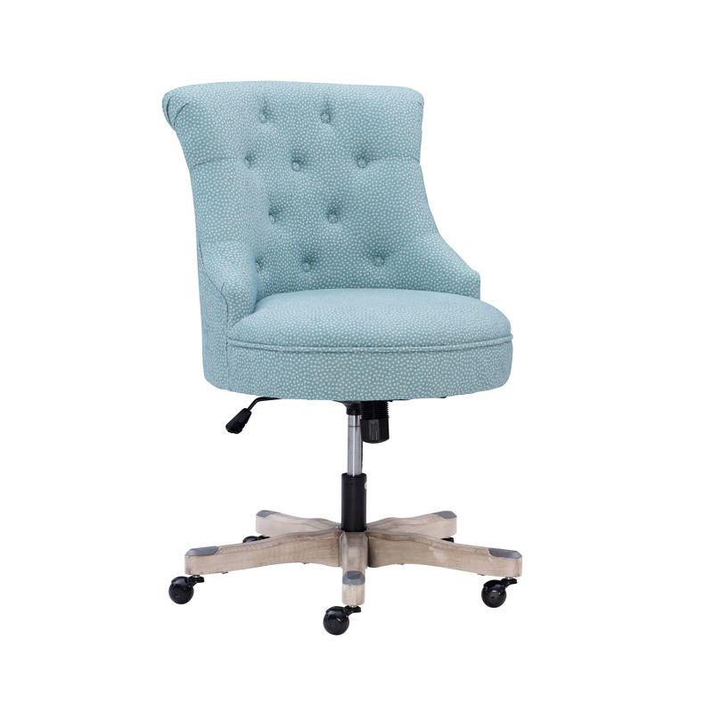 Sinclair Tufted Swivel Office Chair with Casters, Adjustable - Linon