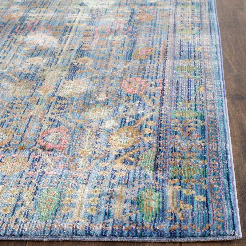 Lustrous Blue Overdyed 27" Hand-Knotted Runner Rug