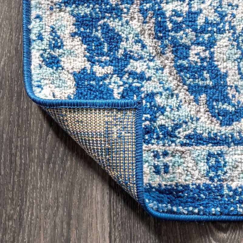 JONATHAN Y Bohemian FLAIR Boho Vintage Medallion Cream/Blue 4 ft. x 6 ft. Area Rug