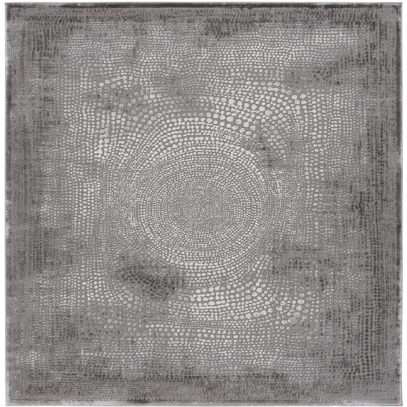 Meadow MDW333 Power Loomed Indoor Area Rug - Grey/Ivory - 6'7"x6'7" - Safavieh
