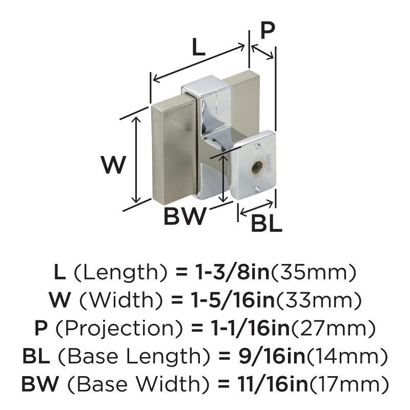 1-3/8" Length Square Knob