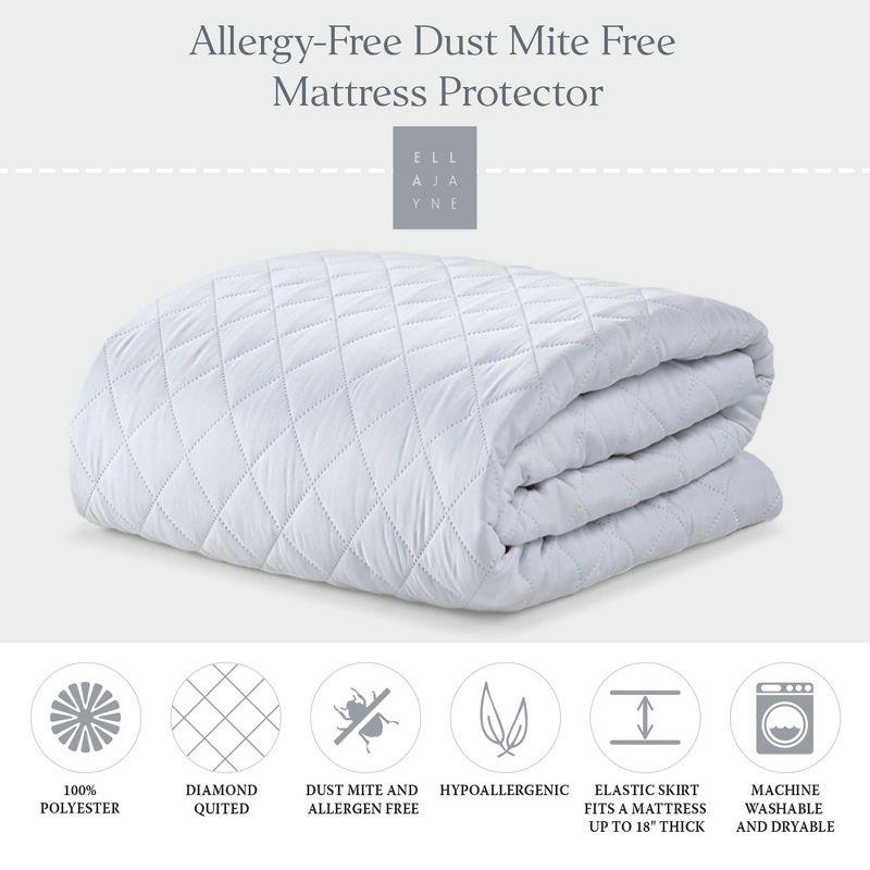 Twin White Allergen-Free Mattress Protector