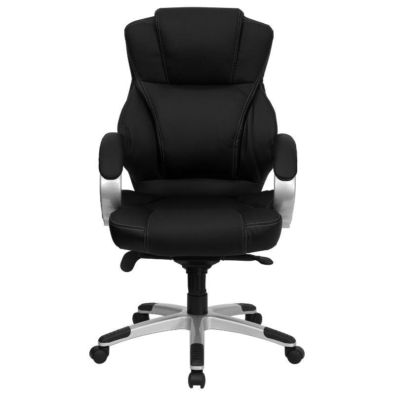 Flash Furniture Hawkins High Back Black LeatherSoft Contemporary Executive Swivel Ergonomic Office Chair