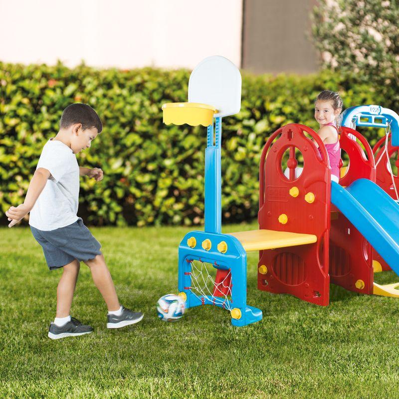 Dolu : 7-in-1 Playground Backyard & Outdoor Toy, Swing, Slide, Basketball Hoop Set, Ages 2+