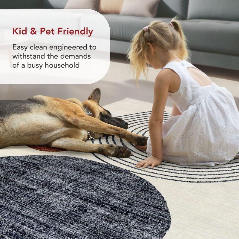 Nuloom Bevin Abstract 7x10 Indoor Area Rug for Living Room Bedroom Dining Room Kitchen, Beige/Multicolor
