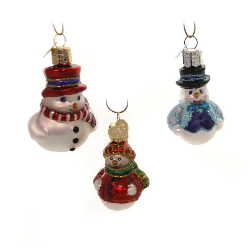 Old World Christmas 2.5 Inch Mini Snowman Set Ornaments Frosty  St/6 Tree Ornament Sets