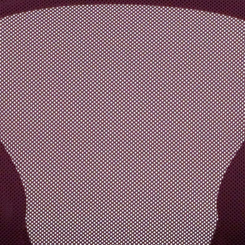 Flash Furniture Mid-Back Burgundy Mesh Swivel Task Office Chair with Chrome Base and Arms
