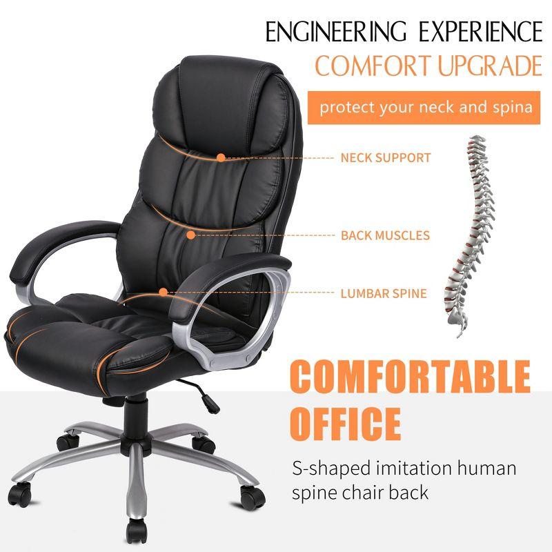 Black High Back Leather Executive Swivel Office Chair