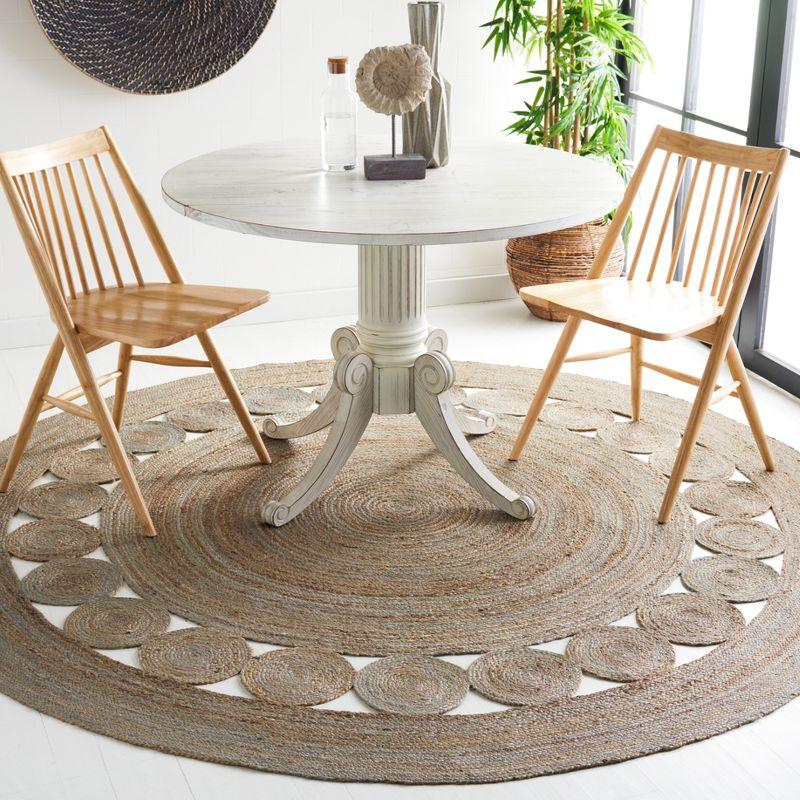 Natural Fiber NF364 Hand Woven Area Rug - Grey - 6'6" round - Safavieh.