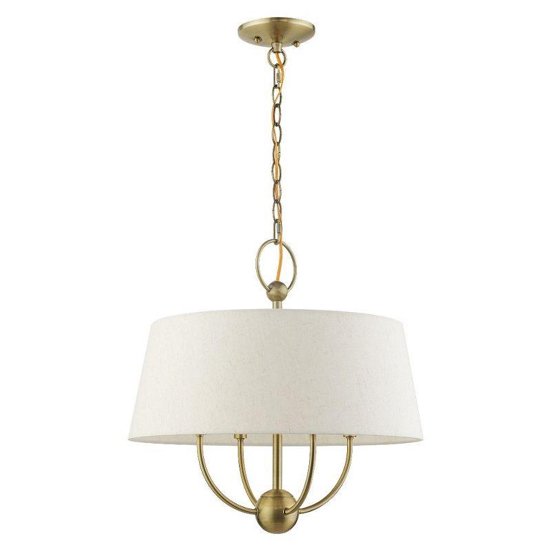 Livex Lighting Cartwright 4 - Light Pendant in  Antique Brass